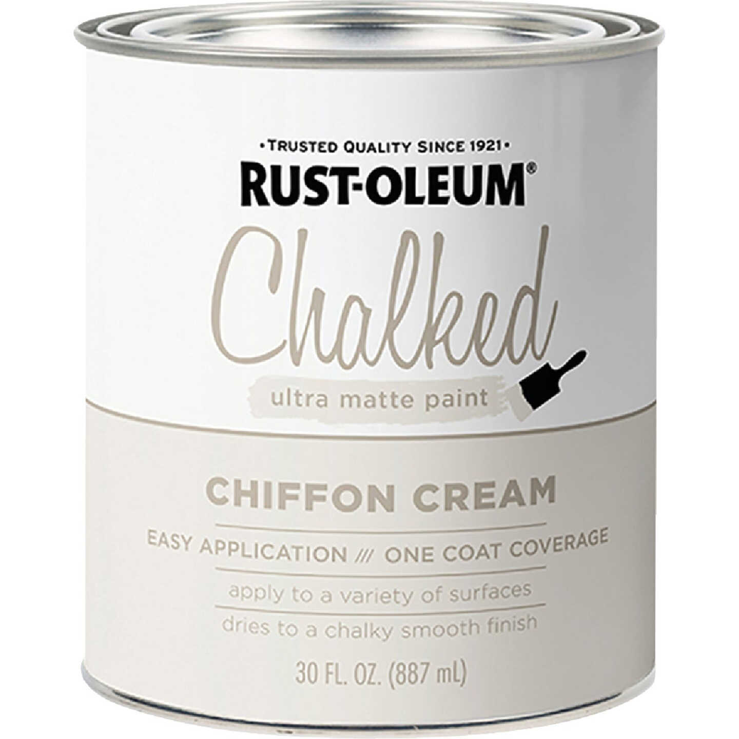 Rust-Oleum Chalked Ultra Matte Chiffon Cream 30 Oz. Chalk Paint - Power  Townsend Company
